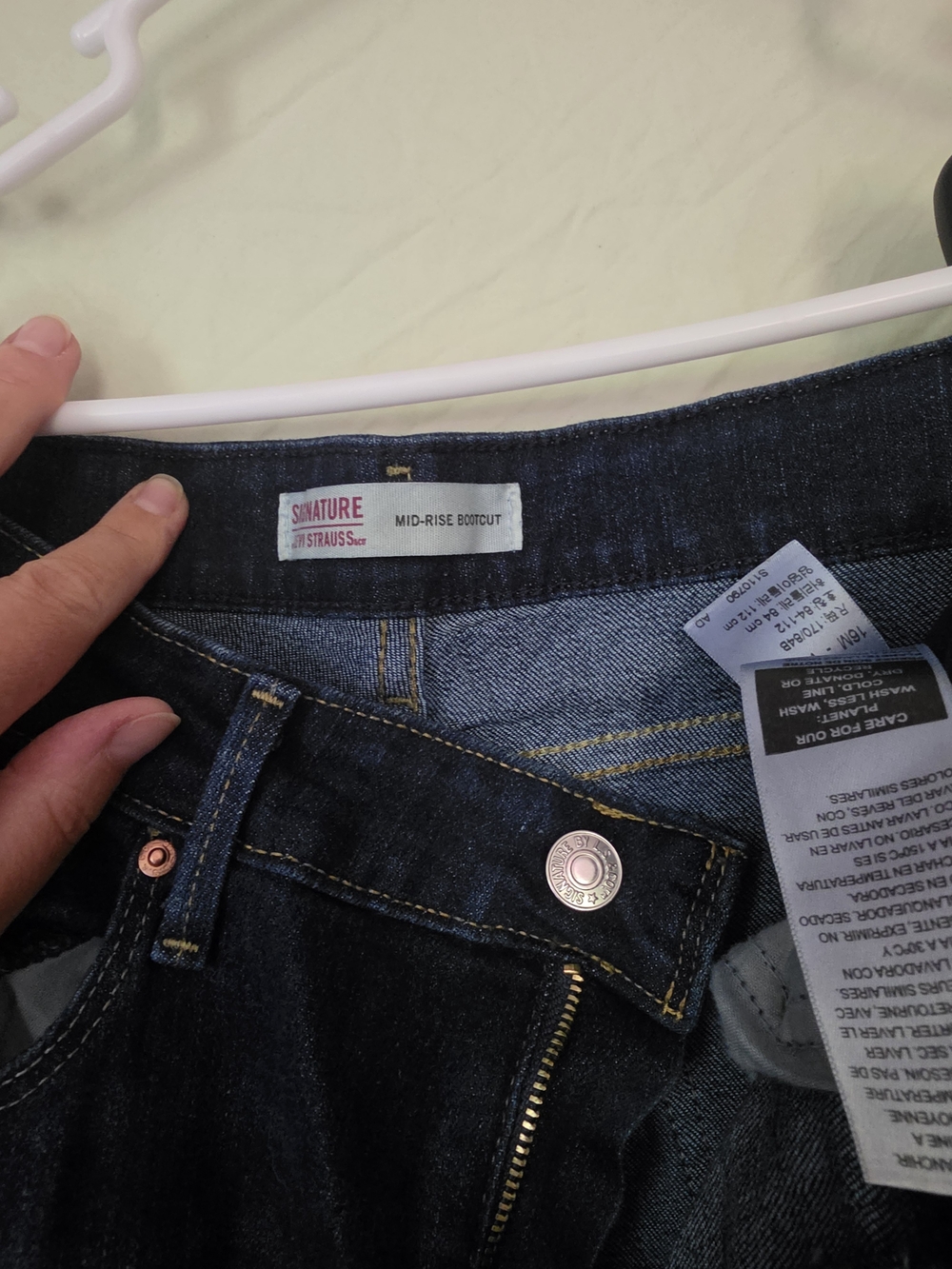 Levi's Dark Blue Mid-Rise Bootcut Jeans